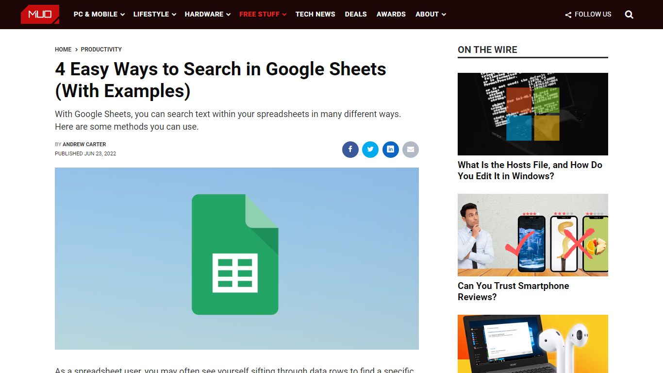 4 Easy Ways to Search in Google Sheets (With Examples) - MUO